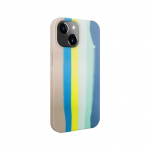Back panel cover Evelatus Apple iPhone 15 Silicone case Multi-Colored Blue Pink