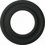 Black steel flue wall rose cover, &oslash;150