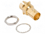 Connector: BNC | socket | female | straight | 75&Omega; | SMT | PTFE | brass