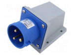 Connector: AC supply | socket | male | 32A | 230V | IEC 60309 | IP44 | blue