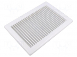Ventilation grille | ABS | white | 248x174x24mm | 140x210mm | 20pcs.