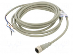 Cable: for sensors/automation | PIN: 4 | 3m | plug | CI | Colour: grey