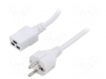 Cable | 3x1.5mm2 | CEE 7/7 (E/F) plug,IEC C19 female | PVC | 5m | 16A