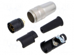 Connector: M16 | plug | male | PIN: 12 | 3A | 32V | 680 | soldering | straight