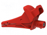 Crocodile clip | 20A | 1.5kV | red | Grip capac: max.25mm