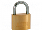 Padlock | shackle | brass | Protection: low (level 3) | A: 40mm | B: 22mm