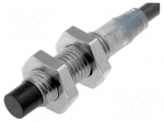 Sensor: inductive | OUT: PNP / NC | 0&divide;4mm | 12&divide;24VDC | M8 | 2m | IP67 | 1kHz