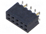 Connector: pin strips | socket | female | PIN: 10 | straight | THT | 2mm
