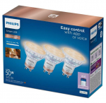 Philips Smart WiZ 50W GU10 gudrā LED spuldze  GLASS 90CRI 2700-6500K TW  929003772236 8720169296701