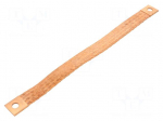 Braids | earthing tape | 25mm2 | &Oslash;1: 9mm | &Oslash;2: 9mm | 150A | L: 0.28m