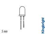 5mm resistor LED lamp 12V red diffused