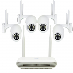 PNI House WiFi800 NVR wireless video surveillance kit and 4 outdoor PNI IP840 cameras, 8MP, 4K, IP65