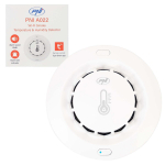 Smoke, temperature and humidity sensor PNI SafeHouse A022 with Wi-Fi, Tuya app, compatible with Alexa and Google Assistant, 80dB, standalone, white