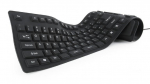 Computer keyboard Gembird KEYBOARD FLEXIBLE USB ENG/BLACK KB-109F-B