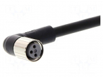 Cable: for sensors/automation | M8 | PIN: 3 | angled | 2m | PUR | female