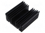 Heatsink: extruded | grilled | black | L: 100mm | W: 87mm | H: 41mm | screw