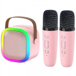 Portable Speaker Riff K12 with 2 Wireless Mics, Pink