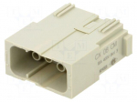 Connector: HDC | contact insert | male | MIXO | PIN: 8 | 16A | 600V