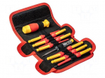 Screwdriver: insulated-set | insulated | Phillips,slot | 1kVAC | case