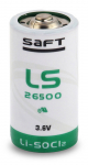 C aku 3.6V SAFT LiSOCl2 LS 26500 pakendis 1 gb.
