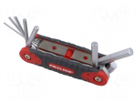 Wrench: hex key-set | Chrom-vanadium steel | 7pcs.