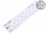 LED strip | W: 49.5mm | L: 223mm | No.of diodes: 16 | CRImin: 70 | 4660lm