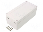 Enclosure: multipurpose | X: 80mm | Y: 160mm | Z: 60mm | ZP | ASA | white