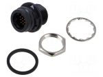 Connector: circular | push-pull | socket | PIN: 12 | 2A | HR30 | soldering