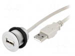 USB socket | 22mm | har-port | -25&divide;70&deg;C | &Oslash;22.3mm | IP20 | Colour: silver