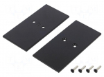 Cap for LED profiles | black | steel | Application: VARIO30