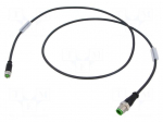 Cable: for sensors/automation | PIN: 3 | 1m | 60VDC | 50VAC | 4A | Cores: 3