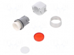 Switch: push-button | Stabl.pos: 1 | 22mm | red | Illumin: none | IP65