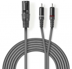 Cable Nedis XLR M - 2x RCA M 1.5m