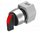 Switch: rotary | 22mm | Stabl.pos: 2 | white/black | BA9S,LED | IP65