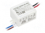 Power supply: switched-mode | LED | 3W | 3&divide;12VDC | 350mA | 90&divide;264VAC