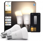 Philips Hue White 810lm A60 E27 2 spuldzes 929003856005 8721103072566