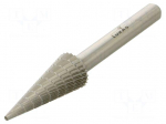 Fast cutting mill | &Oslash;: 12mm | &Oslash;: 6mm | steel,cast iron | M | conical