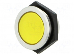 Indicator: LED | flat | yellow | 24VDC | 24VAC | &Oslash;30mm | IP67 | connectors