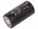 Re-battery: Li-Ion | 18350 | 3.7V | 1200mAh | &Oslash;18.3x35mm | 10A
