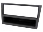 Radio mounting frame | Opel | 1 DIN | charcoal/rubber-touch
