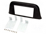 Radio mounting frame | Iveco | 2 DIN | black