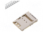 Connector: for cards | PIN: 14 | SMT | Contacts: copper alloy | reel