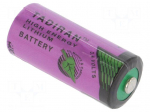 Battery: lithium (LTC) | 3.6V | 2/3AA | &Oslash;14.7x33.5mm | 1600mAh