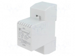 Transformer: mains | 10VA | 230VAC | 24V | IP30 | Mounting: DIN