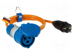 Extension lead | 3G2.5mm2 | 1.5m | PUR | orange | Sockets no: 1 | 16A