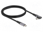Cable | bidirectional | USB C plug,USB C plug 90&deg; left/right | 1m