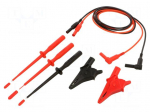 Test leads | 1.4m | black,red | banana 4mm plug,both sides