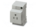Connector: AC supply | socket | female | 15A | PIN: 3 | screw terminal