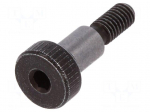 Shoulder screw | Mat: steel | Thread len: 7mm | Thread: M3 | Cut: imbus