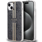 Guess GUHCP15MH4PSEGK Hardcase IML 4G Gold Stripe for iPhone 15 Plus/14 Plus 6.7" / black